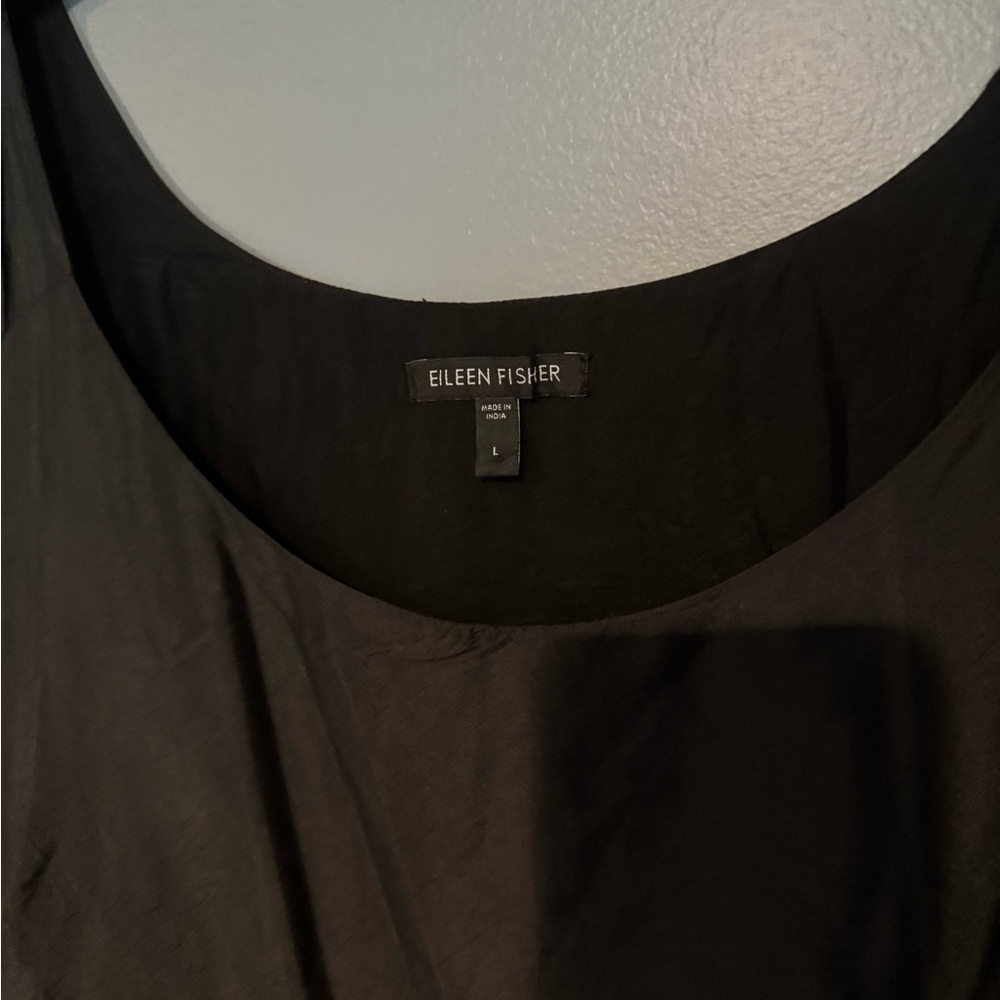 Eileen Fisher Black Lace‎ Chemise Silky Sleepwear - Picture 5 of 6